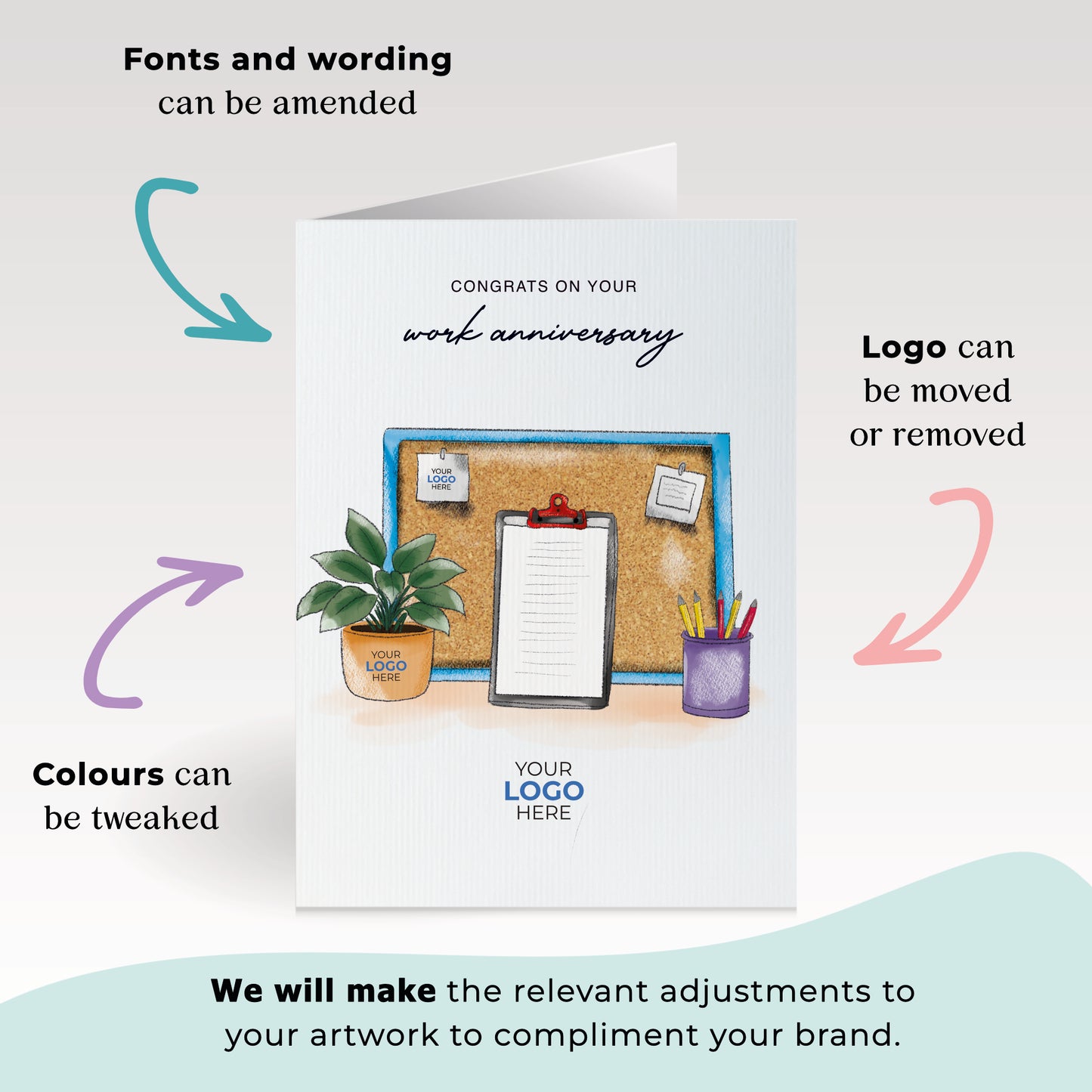 #432 - 'Cork Board & Clipboard’ Branded New Job Cards