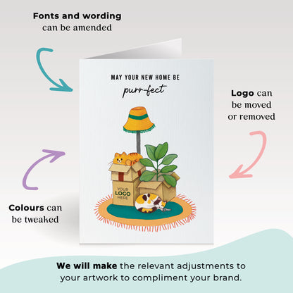 #434 - ‘Cats in Boxes’ Business New Home Cards
