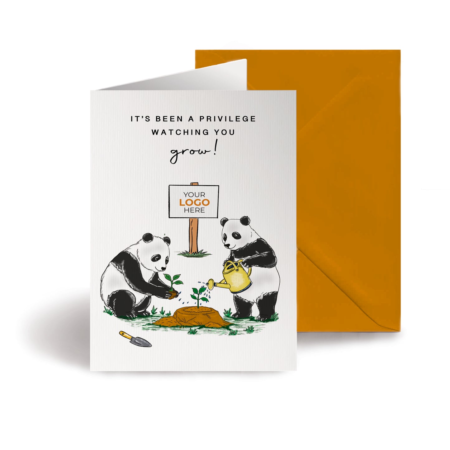 #436 - 'Panda Bears Gardening’ Branded Greeting Cards