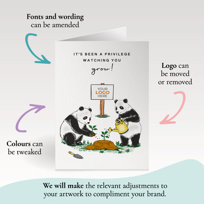 #436 - 'Panda Bears Gardening’ Branded Greeting Cards