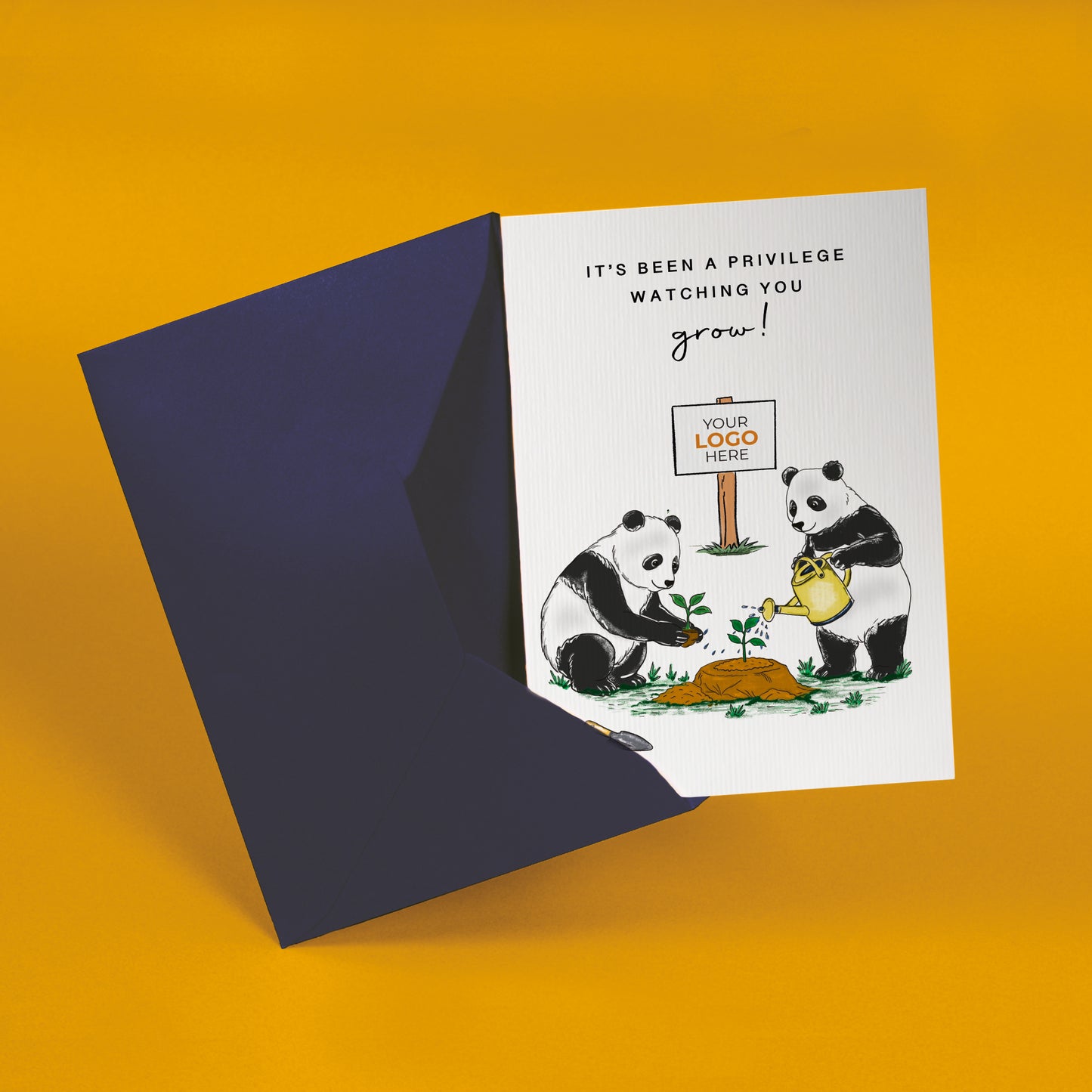 #436 - 'Panda Bears Gardening’ Branded Greeting Cards
