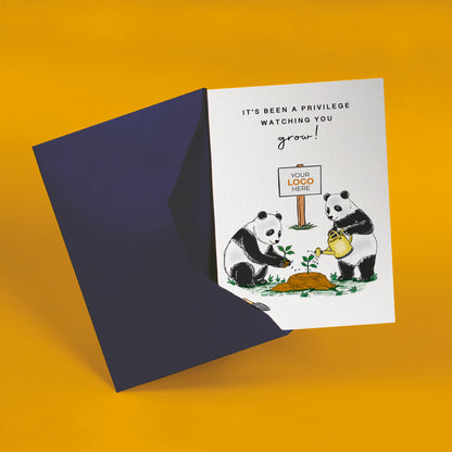 #436 - 'Panda Bears Gardening’ Branded Greeting Cards