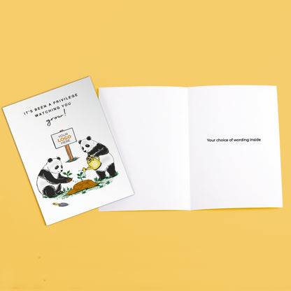 #436 - 'Panda Bears Gardening’ Branded Greeting Cards