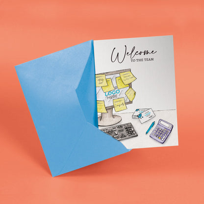 ‘Sticky Notes’ Personalised Corporate Branded Welcome Greeting Cards image 2