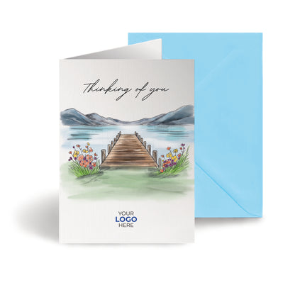 #441 - ‘Lakeside Bridge’ Personalised Greeting Cards
