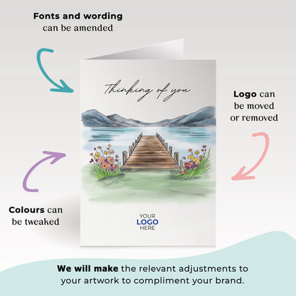 #441 - ‘Lakeside Bridge’ Personalised Greeting Cards