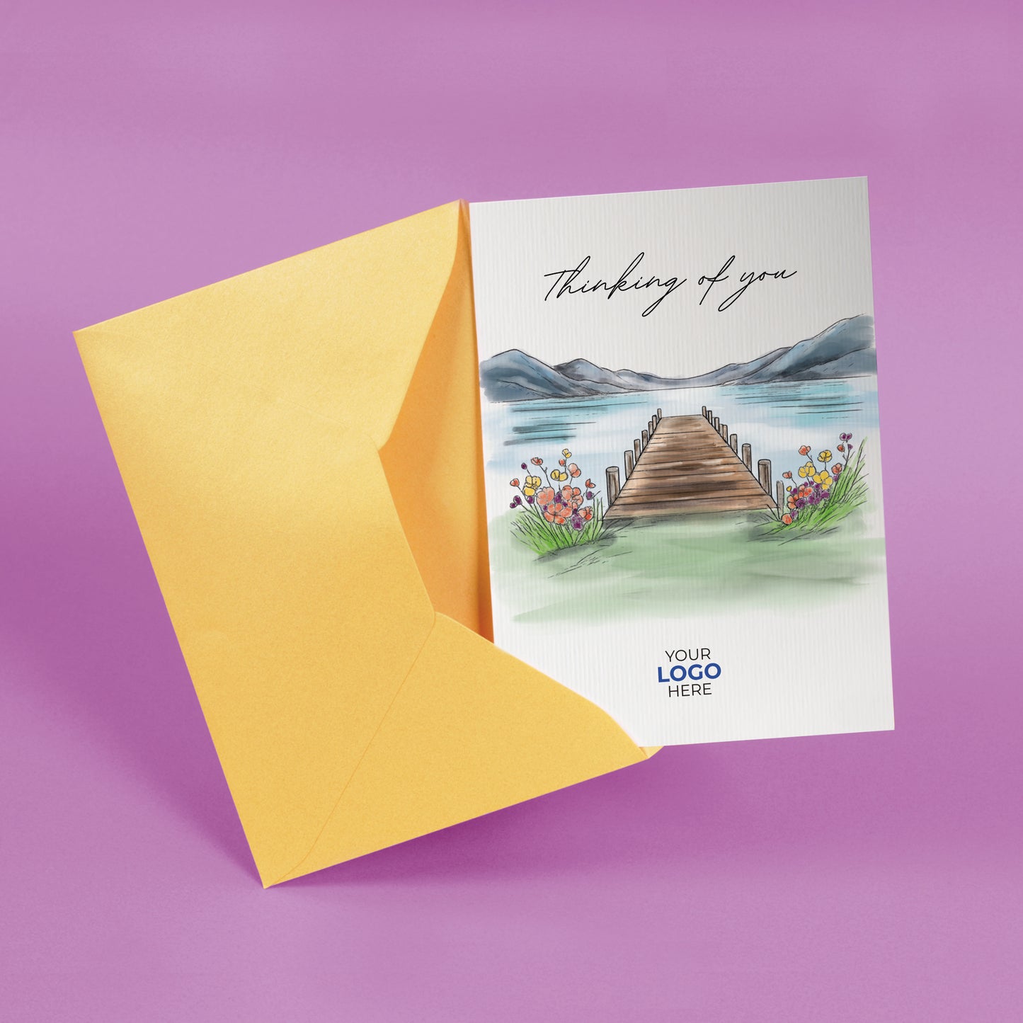 #441 - ‘Lakeside Bridge’ Personalised Greeting Cards