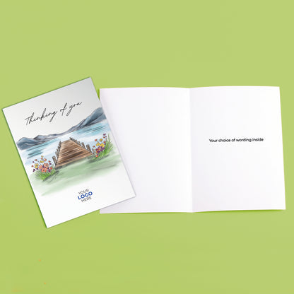 #441 - ‘Lakeside Bridge’ Personalised Greeting Cards