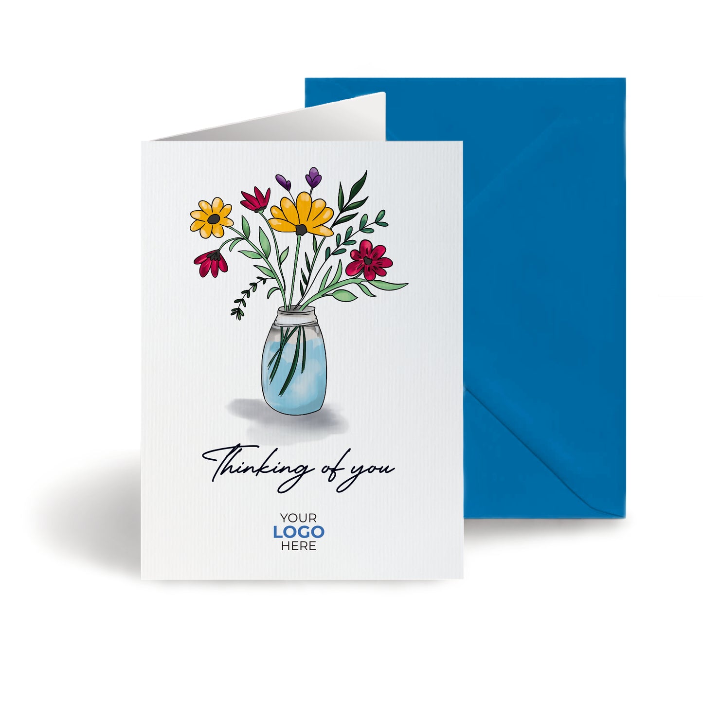 #452 - ‘Jar with Wildflowers’ Personalised Greeting Cards