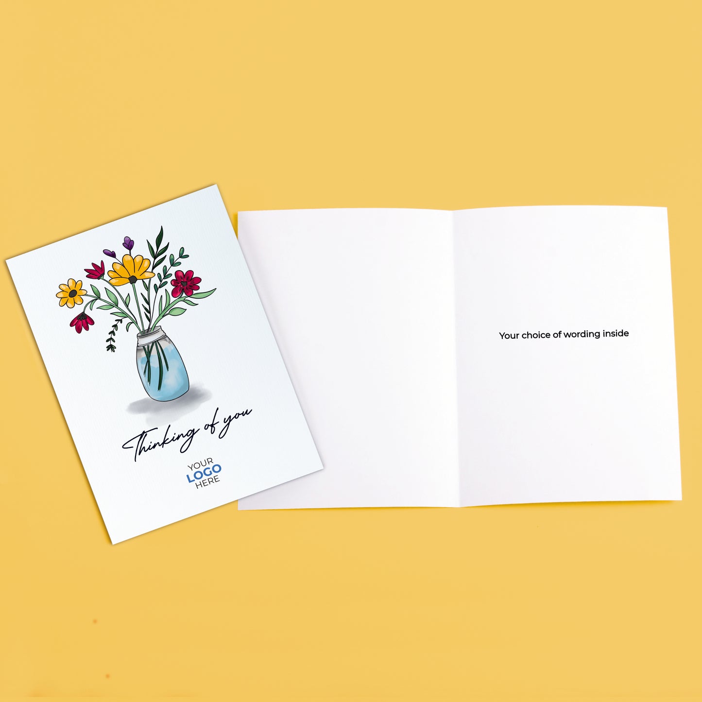 #452 - ‘Jar with Wildflowers’ Personalised Greeting Cards