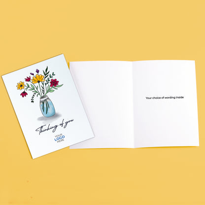 #452 - ‘Jar with Wildflowers’ Personalised Greeting Cards