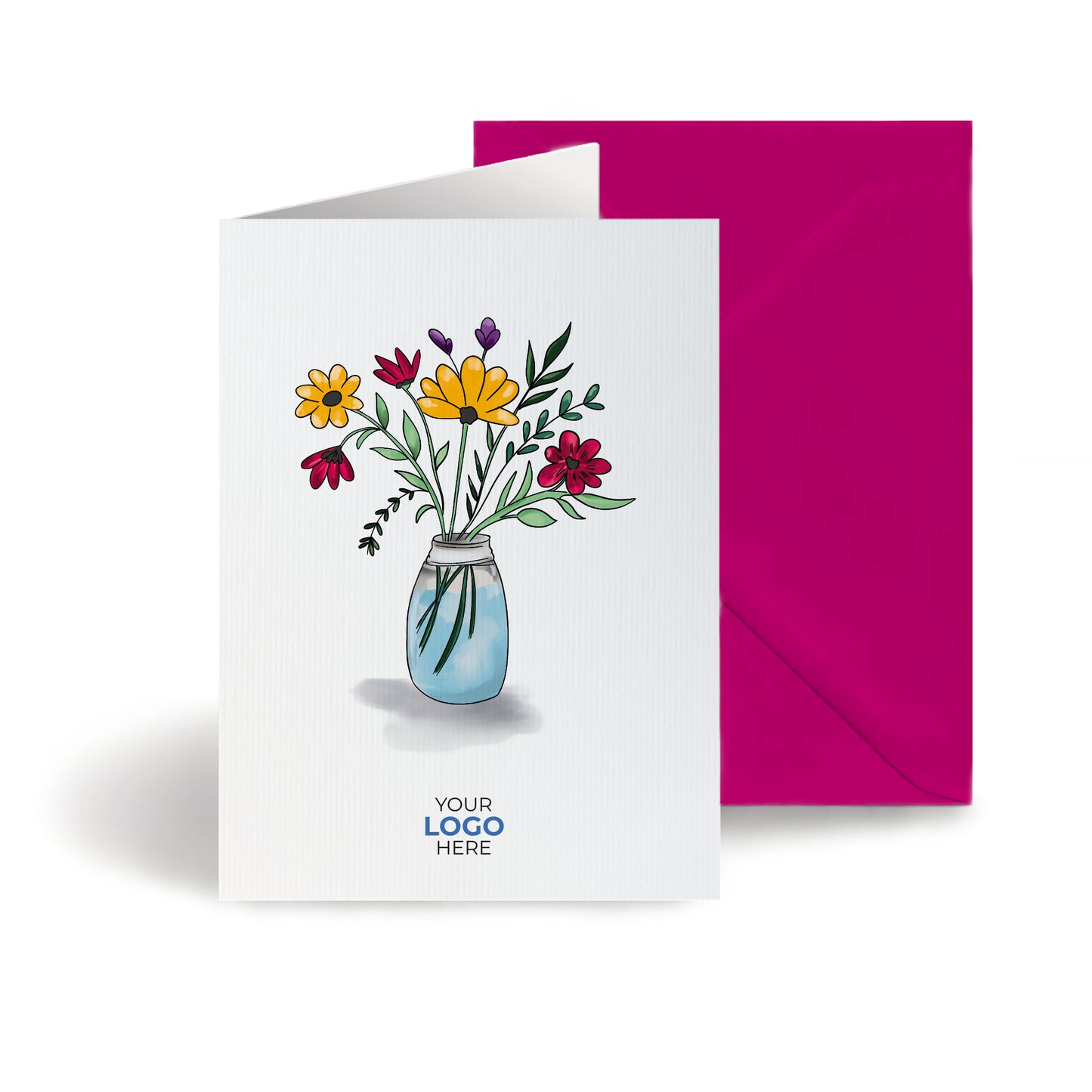 #453 - ‘Jar with Wildflowers’ Personalised Greeting Cards