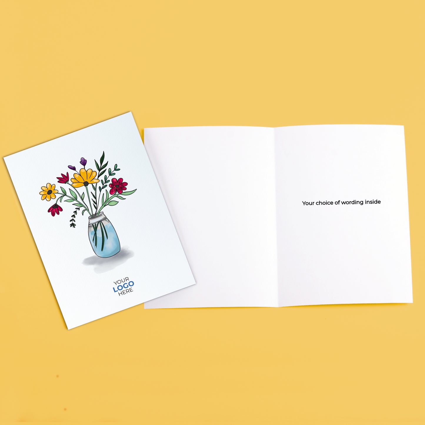 #453 - ‘Jar with Wildflowers’ Personalised Greeting Cards