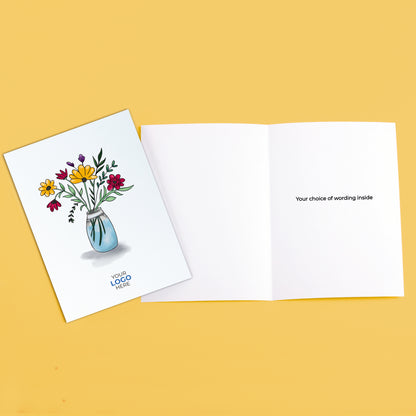 #453 - ‘Jar with Wildflowers’ Personalised Greeting Cards