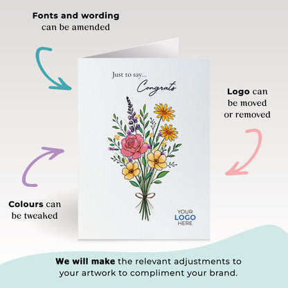 #454 - ‘Wildflower Bouquet’ Personalised Greeting Cards