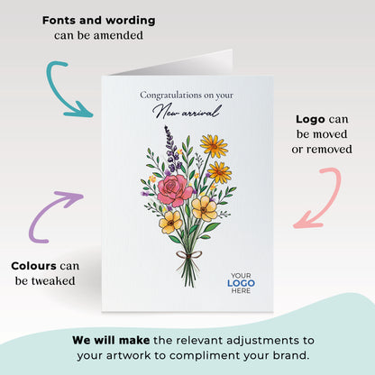 #456 - ‘Wildflower Bouquet’ Personalised Greeting Cards