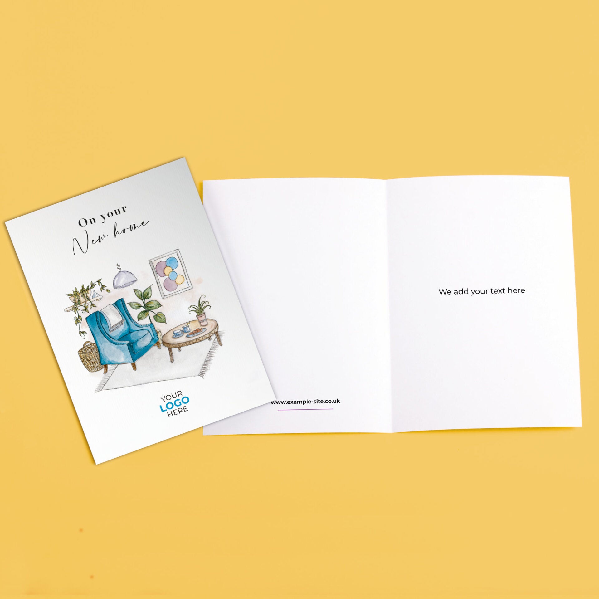 Cosy Living Room' Personalised Corporate Branded Property Greeting Cards image 3