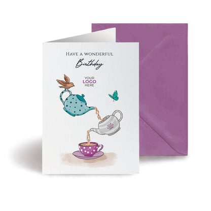 #465 - ‘Birthday Teapots’ Personalised Greeting Cards