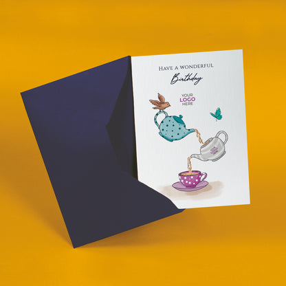#465 - ‘Birthday Teapots’ Personalised Greeting Cards