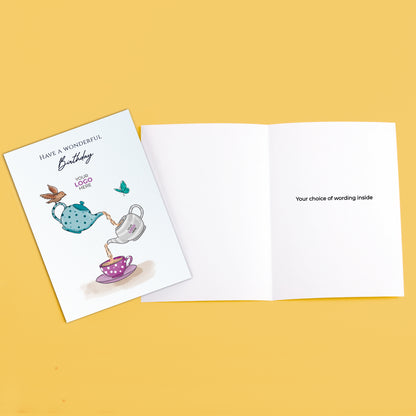 #465 - ‘Birthday Teapots’ Personalised Greeting Cards