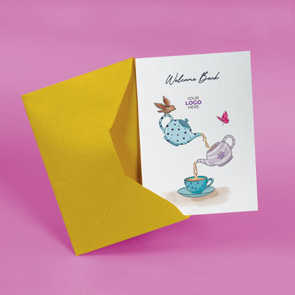 #466 - ‘Welcome Teapots’ Personalised Greeting Cards