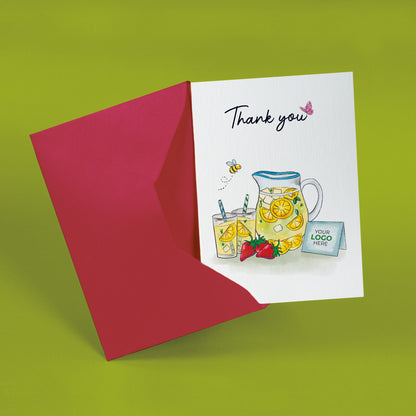 #470 - ‘Lemonade Jug & Card’ Personalised Greeting Cards