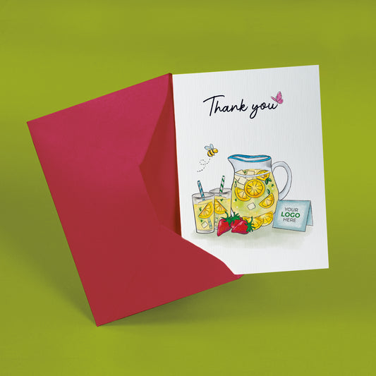 #470 - ‘Lemonade Jug & Card’ Personalised Greeting Cards