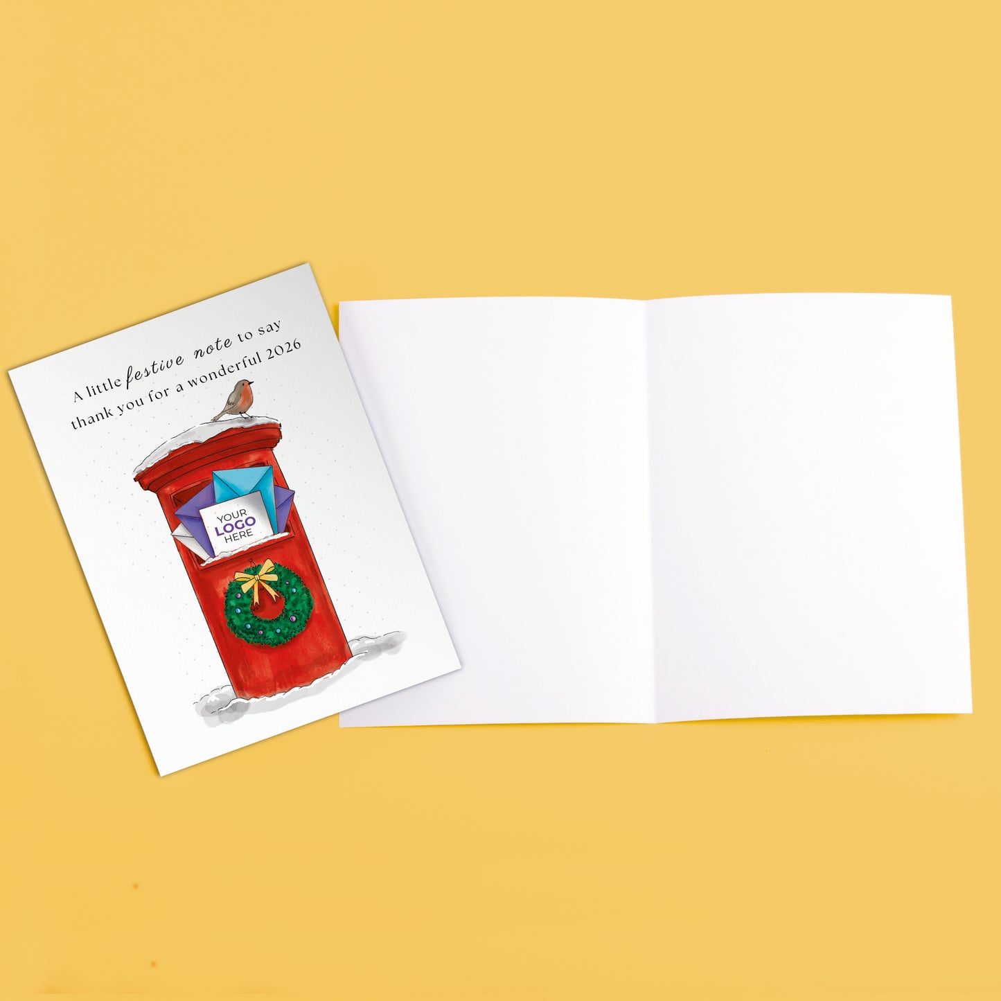#472 - ‘Snowy Postbox' Personalised Company Christmas Cards