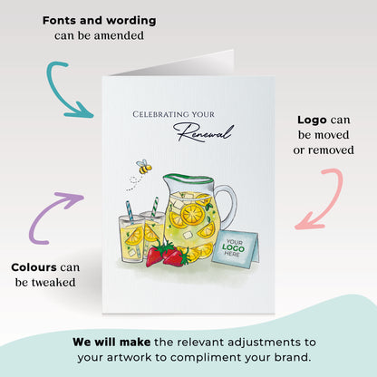 #474 - ‘Lemonade Jug & Card’ Personalised Greeting Cards