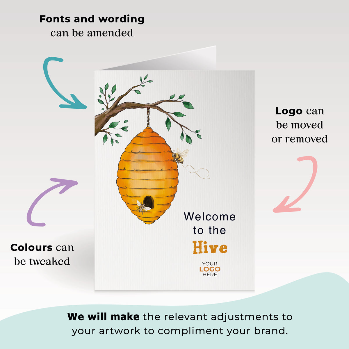 #473 - ‘Beehive’ Personalised Greeting Cards