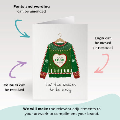 #481 - ‘Christmas Jumper' Personalised Company Christmas Cards