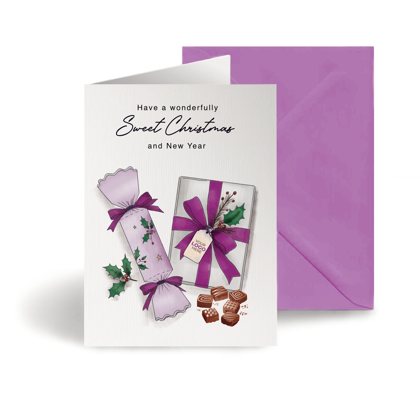 #482 - ‘Crackers & Chocolate' Personalised Company Christmas Cards