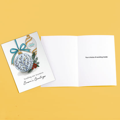 #483 - ‘Glass Baubles' Personalised Company Christmas Cards