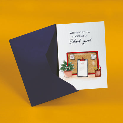 #484 - ‘Cork Board & Clipboard’ Personalised Greeting Cards