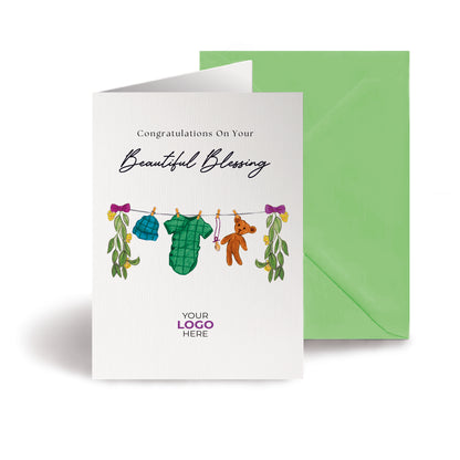 #486 - ‘Baby Clothes’ Personalised Greeting Cards
