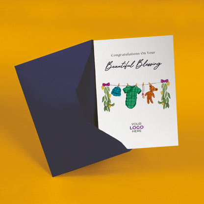 #486 - ‘Baby Clothes’ Personalised Greeting Cards