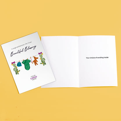 #486 - ‘Baby Clothes’ Personalised Greeting Cards