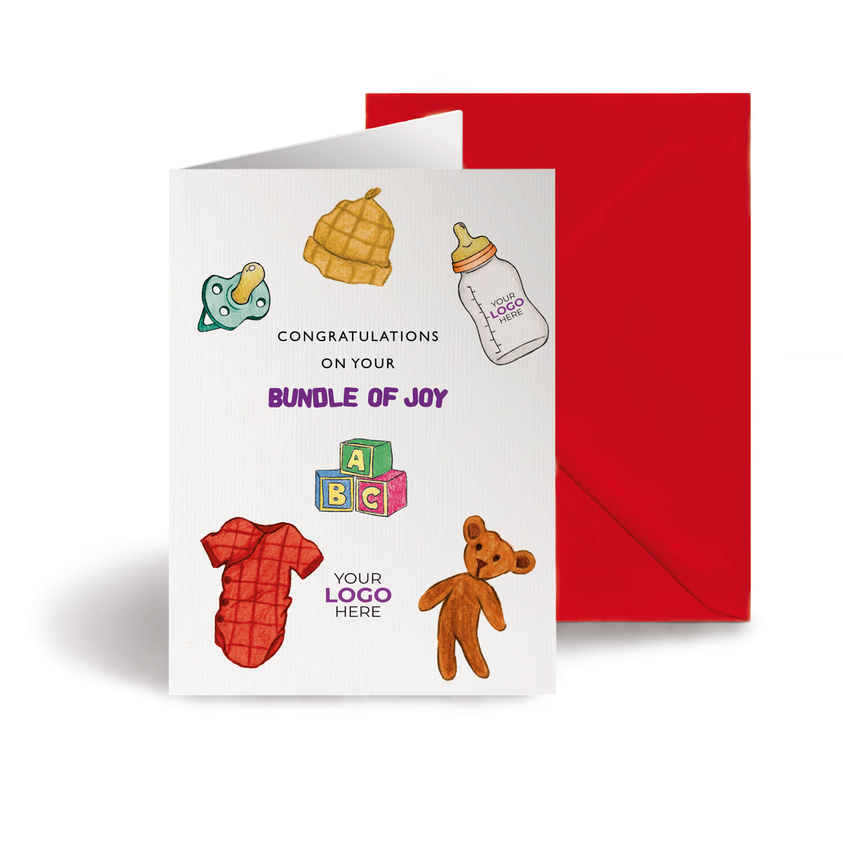 #487 - ‘Baby Bits & Bobs’ Personalised Greeting Cards