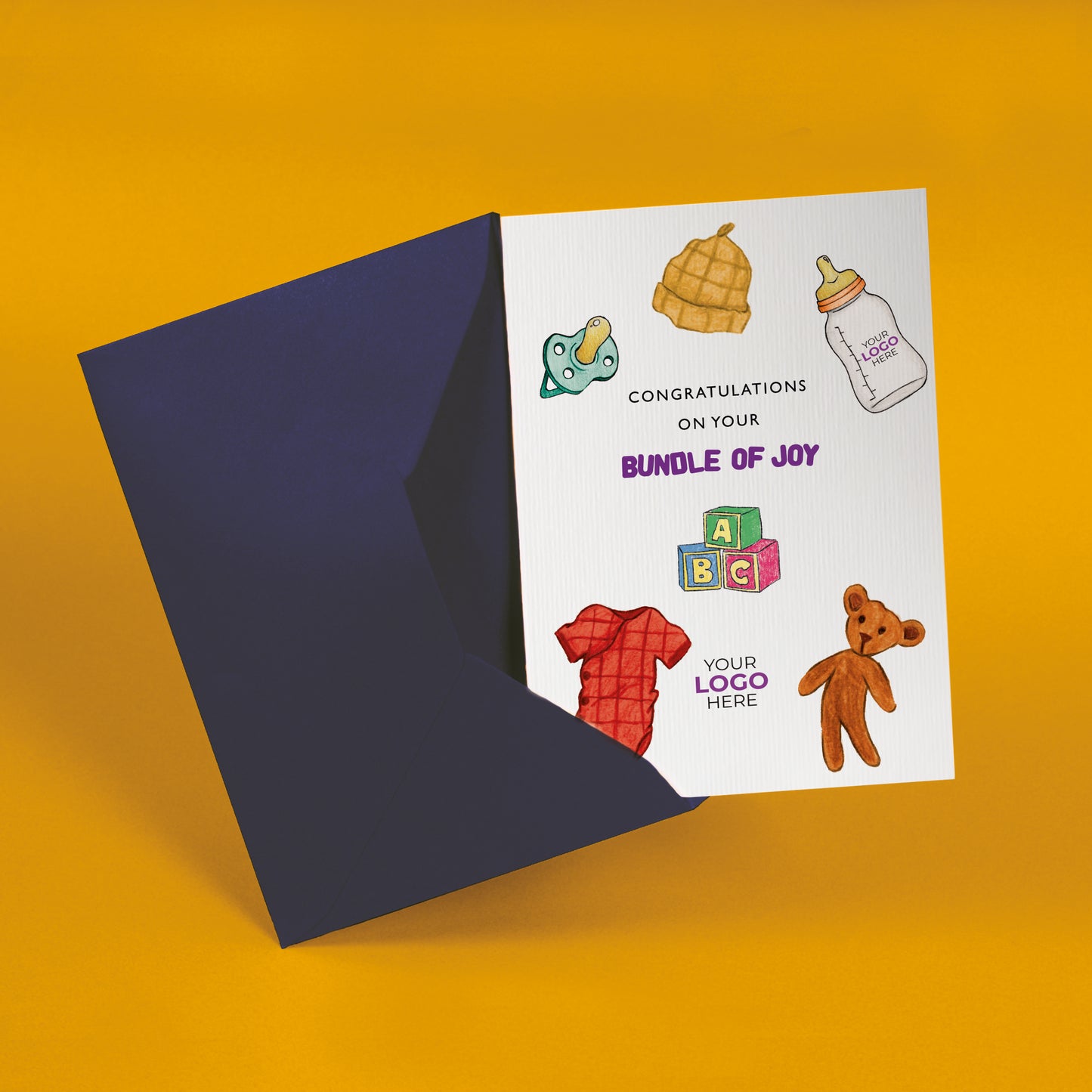 #487 - ‘Baby Bits & Bobs’ Personalised Greeting Cards