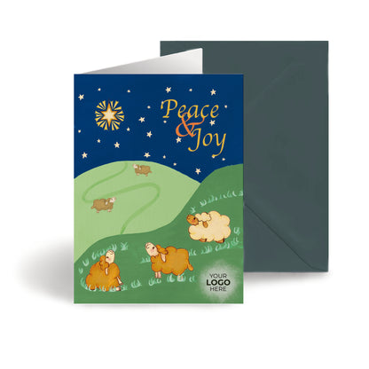 #488 - ‘Christmas Sheep & Star' Personalised Company Christmas Cards