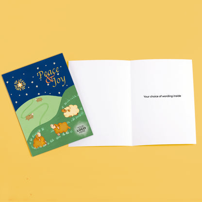 #488 - ‘Christmas Sheep & Star' Personalised Company Christmas Cards