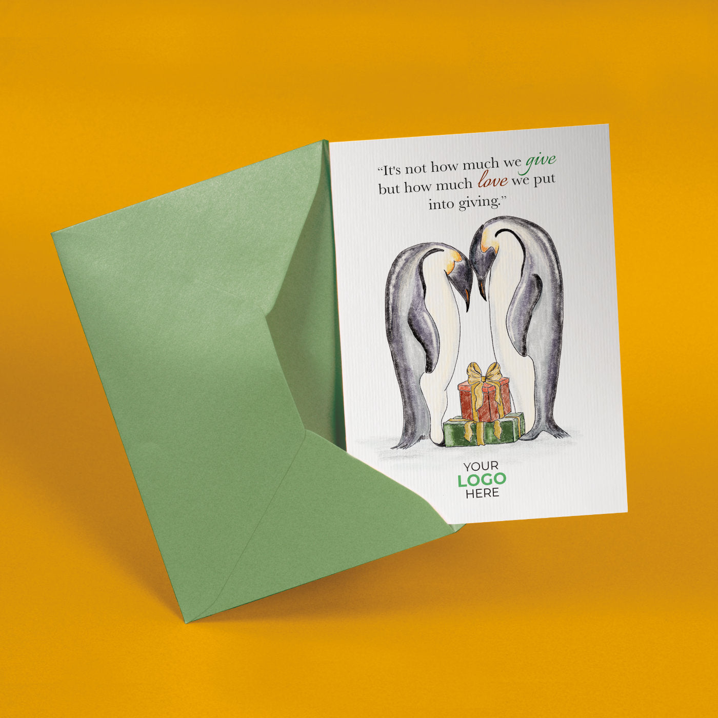 Penguins & Presents' Branded Christmas Cards image 2