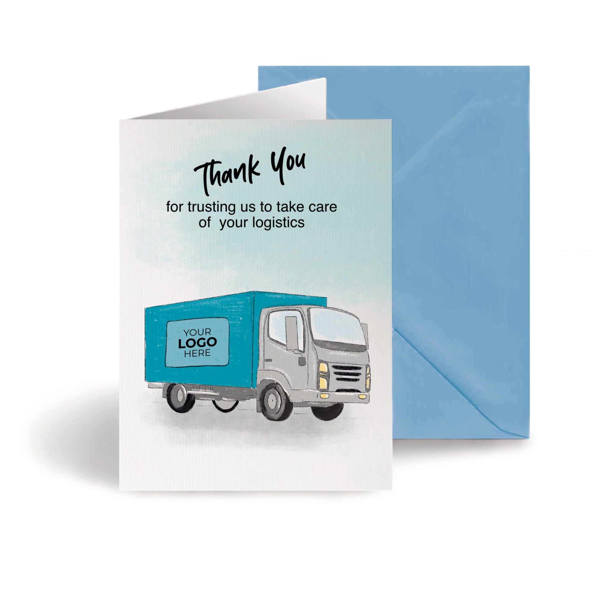 ‘Delivery Truck’ Personalised Corporate Branded Automotive Greeting Cards image 0