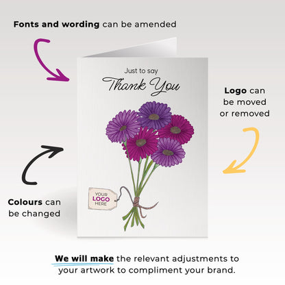 ‘Bunch of Flowers’ Business Thank You Cards image 1