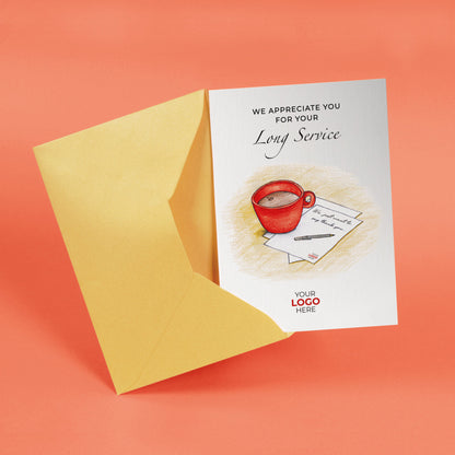 ‘Mug & Note’ Personalised Corporate Branded Staff Appreciation Greeting Cards image 2