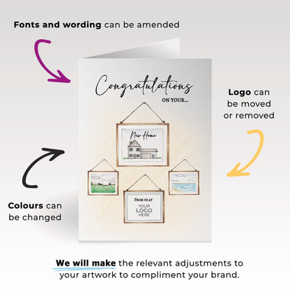 ‘Picture Frames’ Personalised Corporate Branded Property Greeting Cards image 1