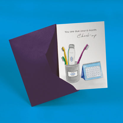 ‘Toothbrushes & Calendar’ Personalised Corporate Branded Health Care Greeting Cards image 2