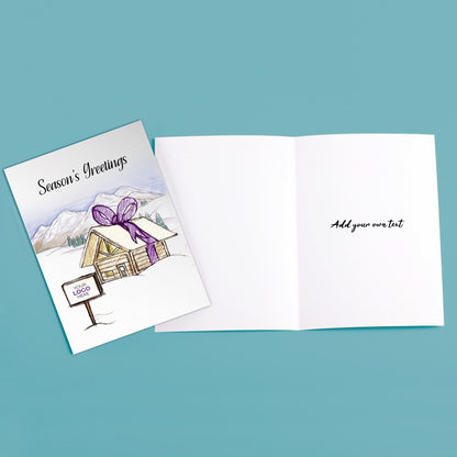 ‘Cabin in the Snow’  Customised Corporate Christmas Cards image 3