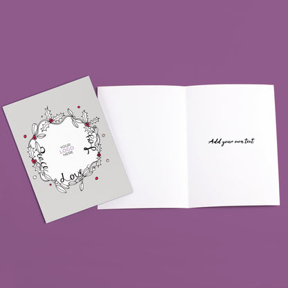 ‘Peace, Love & Joy’  Customised Corporate Christmas Cards image 3
