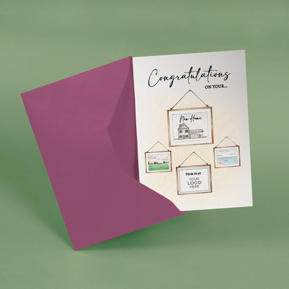 ‘Picture Frames’ Personalised Corporate Branded Property Greeting Cards image 2